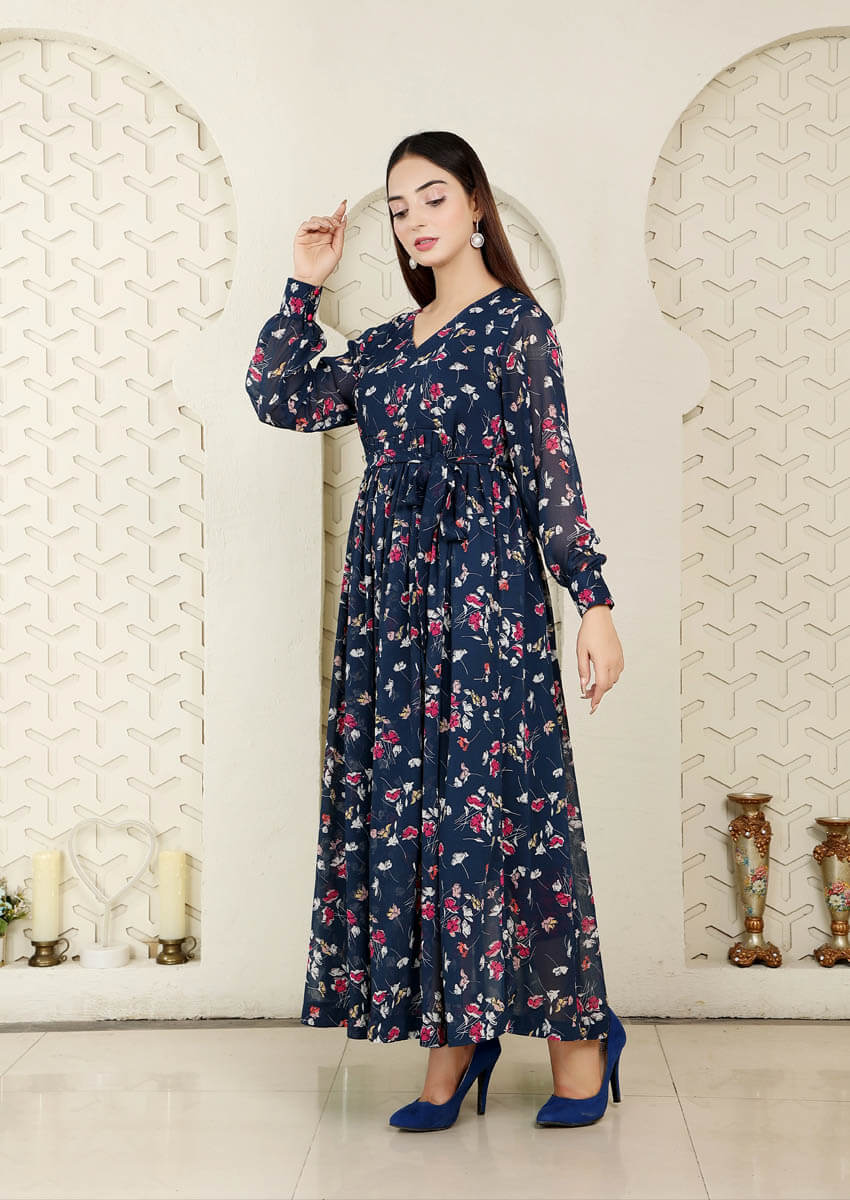 Celine Floral Chiffon Frock