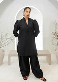 Sable Black Farshi Shalwar Set