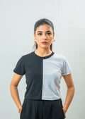 Round Neck T Shirt Color Block
