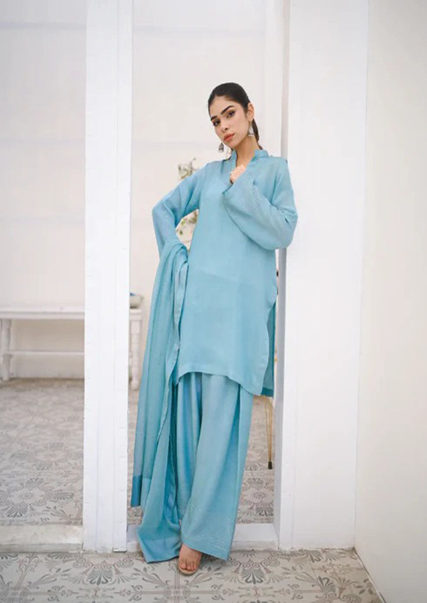 Cyan Farshi Shalwar Set