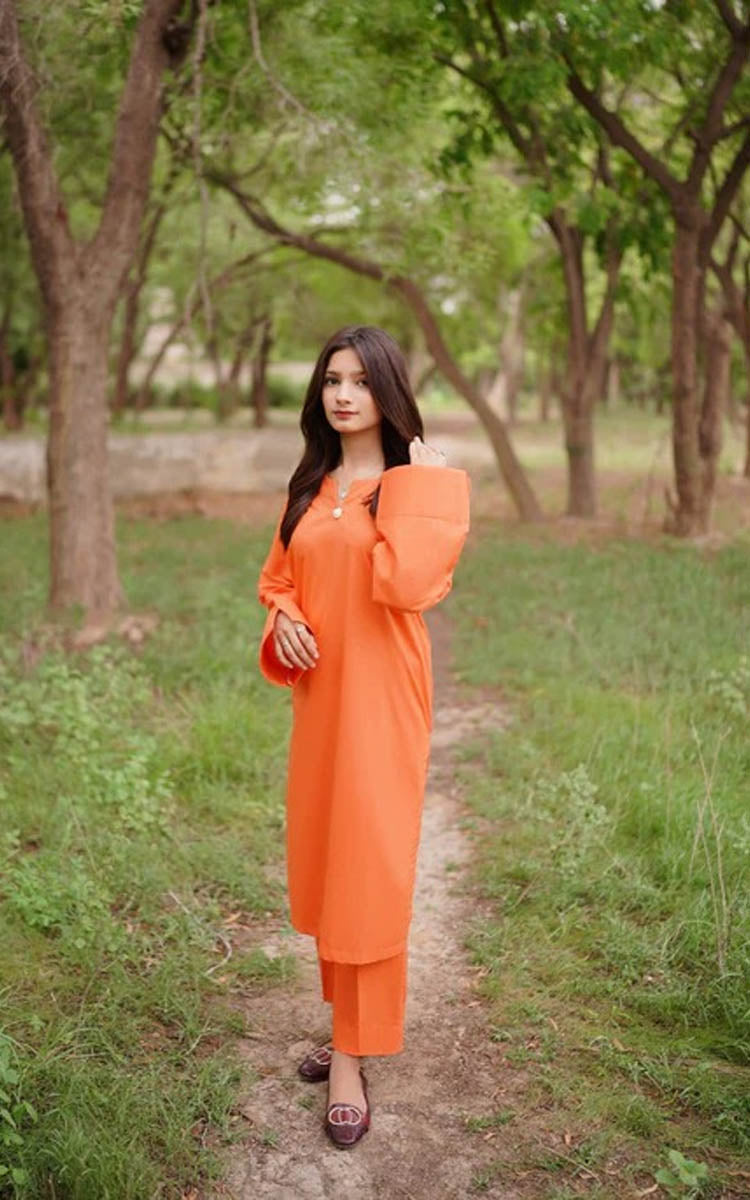 orange Co Ord Set