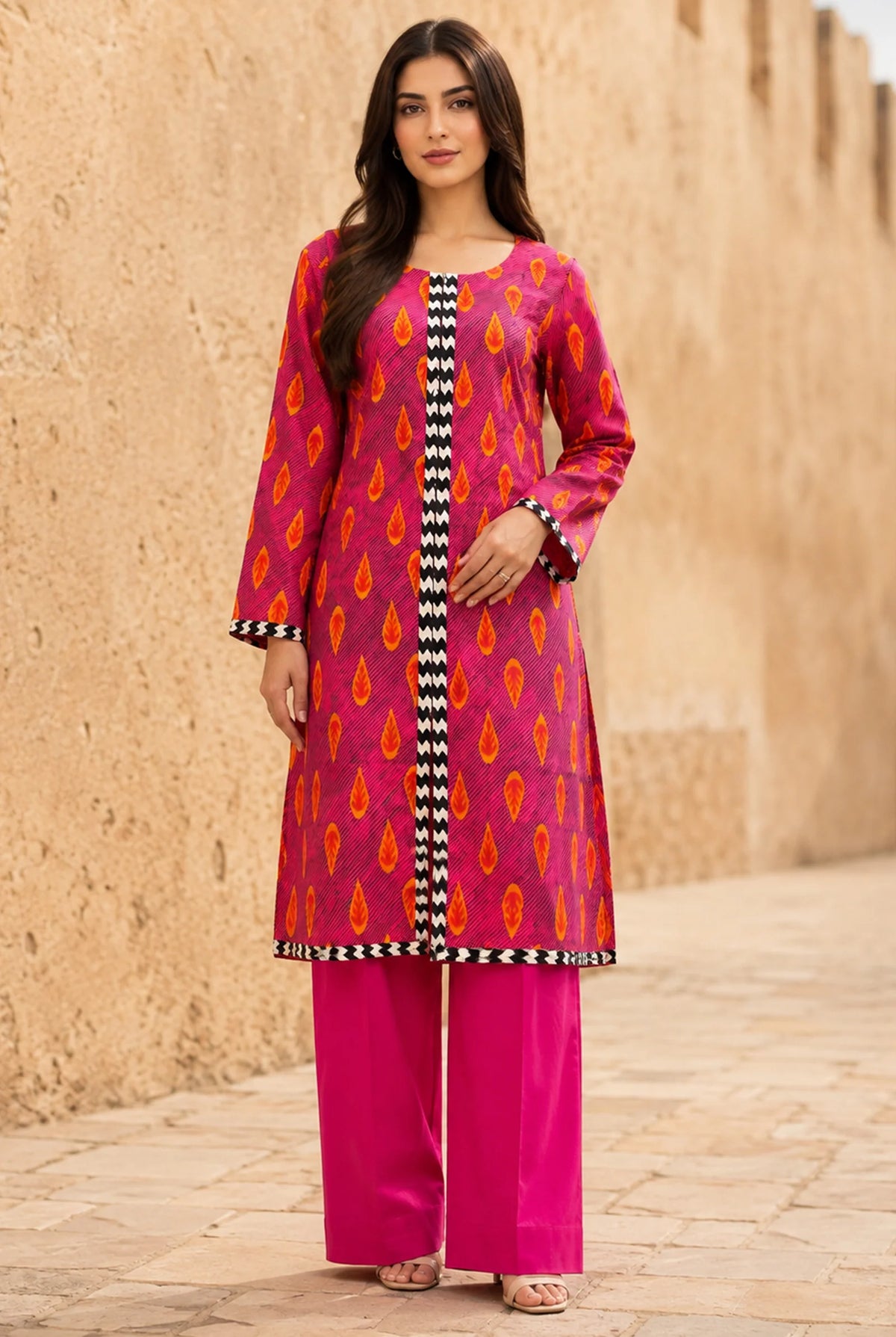 Aroma A-54 : Unstitched Printed Lawn 2pc