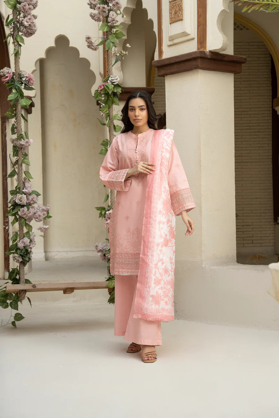 3 Piece Embroidered Lawn Suit SKU-08