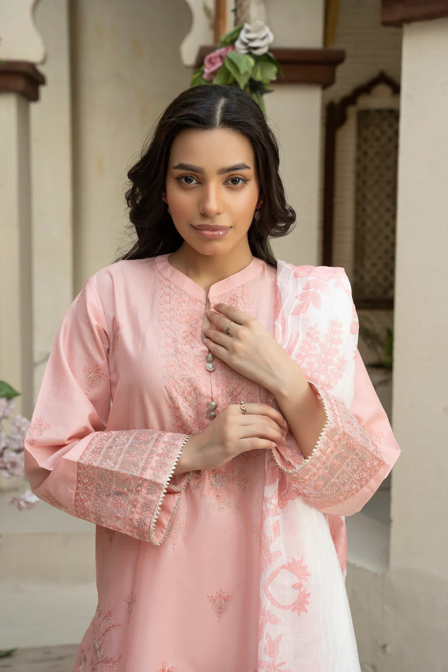 3 Piece Embroidered Lawn Suit SKU-08