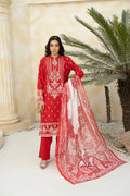 3 Piece Embroidered Lawn Suit SKU-09
