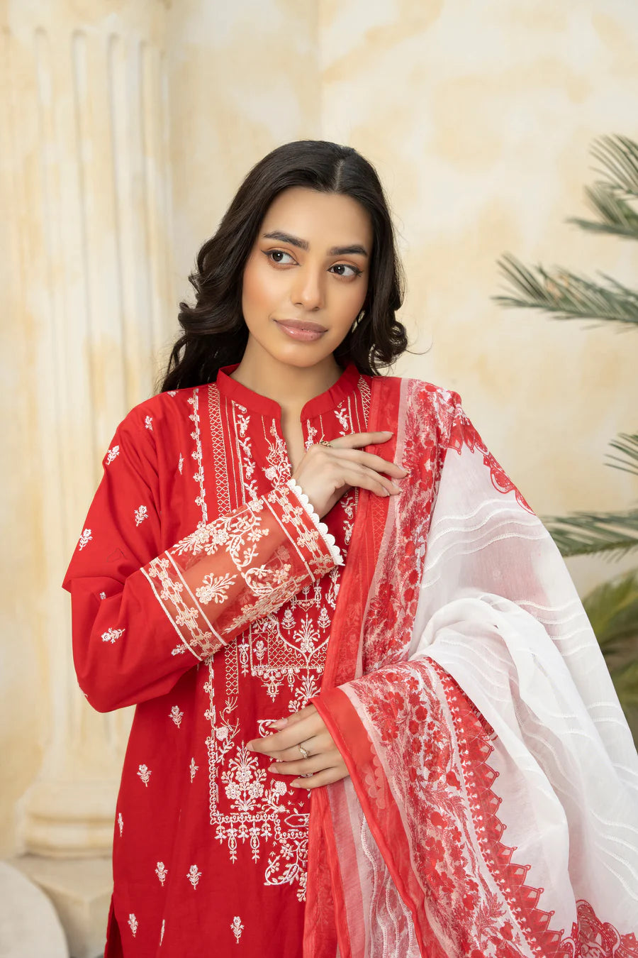 3 Piece Embroidered Lawn Suit SKU-09