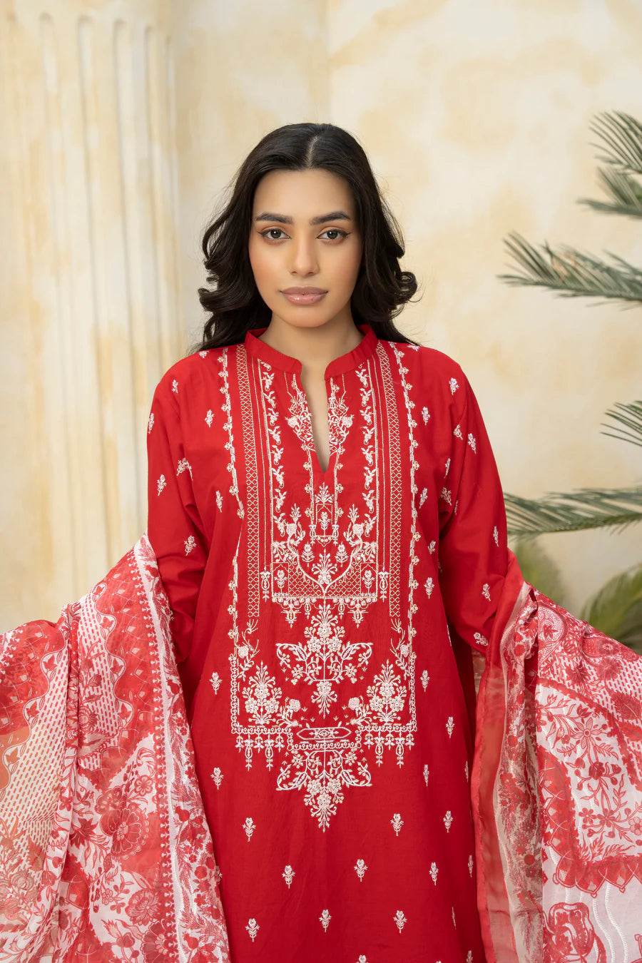 3 Piece Embroidered Lawn Suit SKU-09