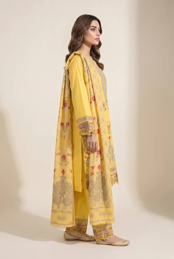 Dastoor D-03 : Stitched Embroidered Dobby 3pc