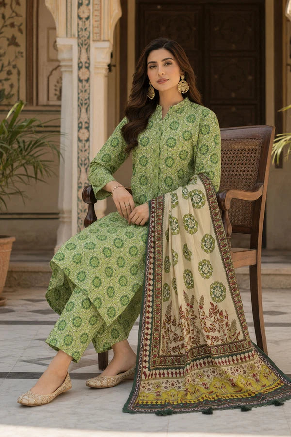 Farda F-36 : Unstitched Digital Printed Doria Lawn 3pc