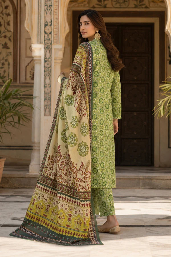 Farda F-36 : Unstitched Digital Printed Doria Lawn 3pc