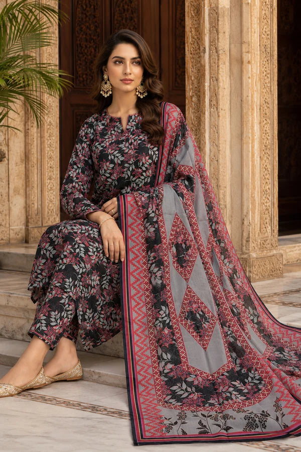Farda F-37 : Unstitched Digital Printed Doria Lawn 3pc