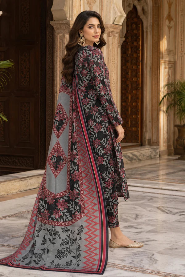 Farda F-37 : Unstitched Digital Printed Doria Lawn 3pc