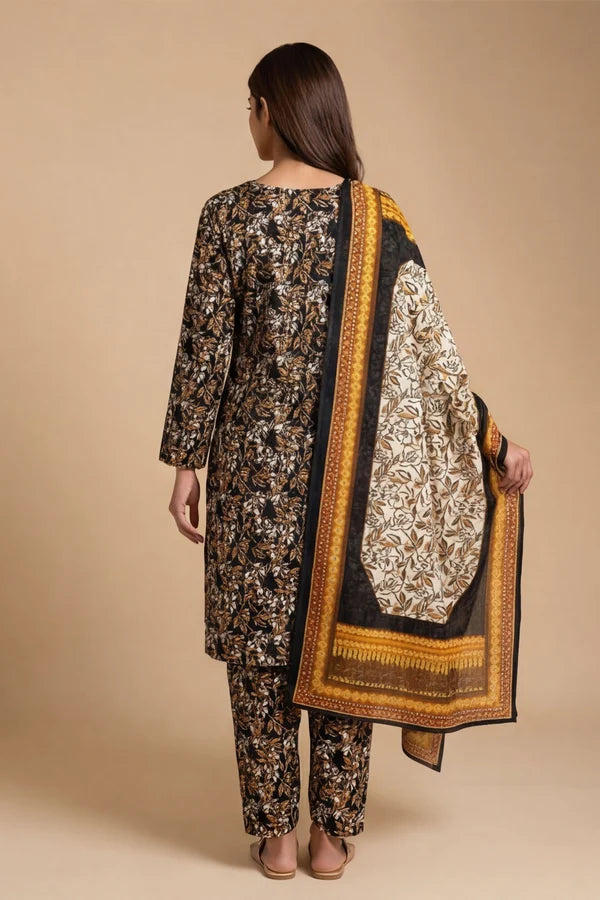 Noura N-31: Unstitched Printed Lawn 3PC
