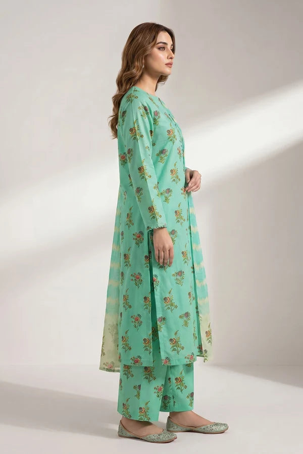 Noura N-37: Unstitched Printed Lawn 3PC
